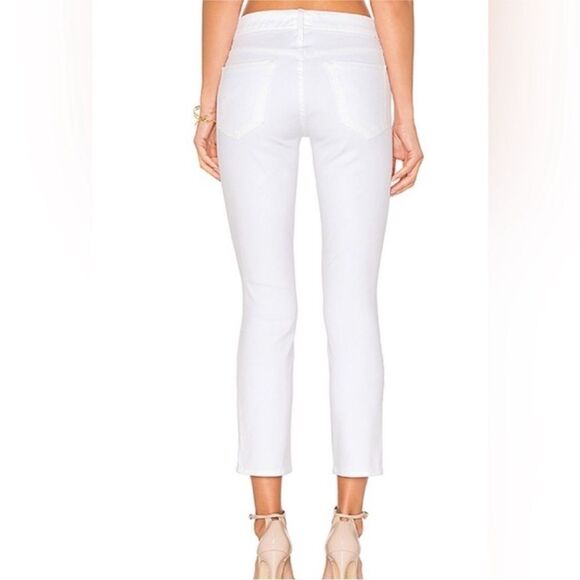 MOTHER The Looker Crop White jeans size 23 color Glass Slipper NWT $258 - Picture 3 of 7
